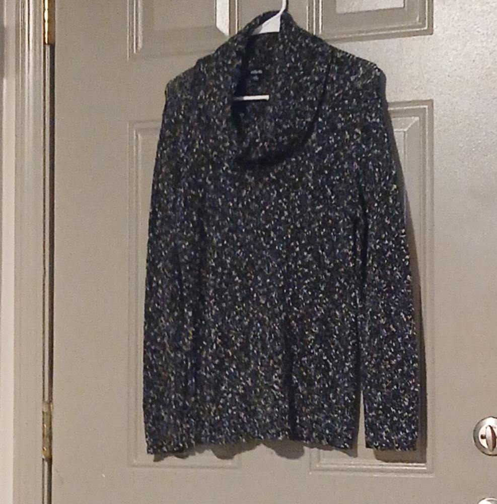 Speckled Cowl Neck SweaterRaffaella Sprinkle Cowl Neck Long Sleeve Woman Size L